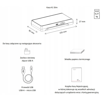 KASA FISKALNA ELZAB K1 ONLINE WiFi - jak telefon